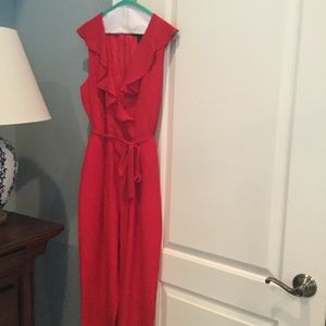 Petite! Red Jumpsuit
